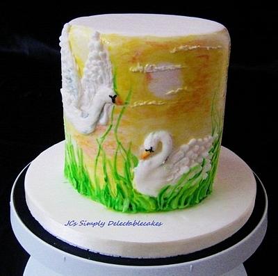 Dancing with Swans - Cake by JaclynJCs