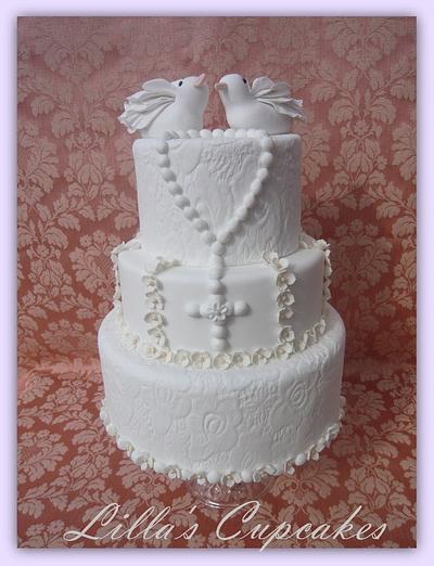 First Communion Cake - Cake by Lilla's Cupcakes