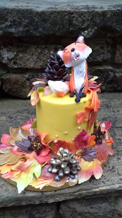 Autumn fox birthday cake - Cake by milkmade