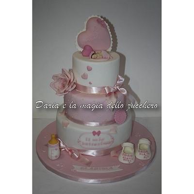 Romantic baptism cake - Cake by Daria Albanese