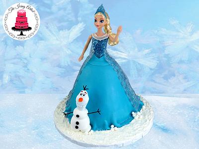 Frozen Princess Elsa Dress Cake With Olaf! - Cake by The Icing Artist