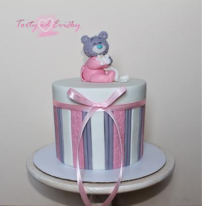 Christening teddy bear - Cake by Cakes by Evička