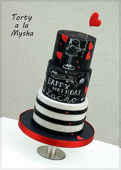 chalkboard love - Cake by Myska