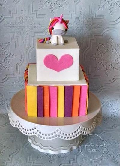 Unicorn Heart Cake - Cake by SugarBritchesCakes