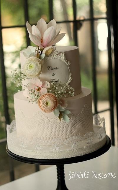Lace Wedding Cake - Cake by Sihirli Pastane
