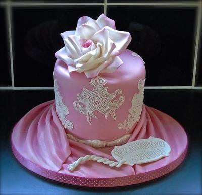 Pink rose cake - Cake by Vanessa 