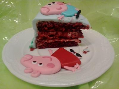 Tarta Peppa Pig y george - Cake by Machus sweetmeats