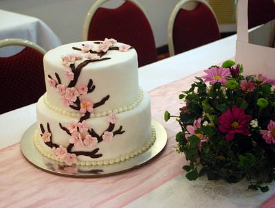 Pink Blossom Cake - Cake by simplykat01