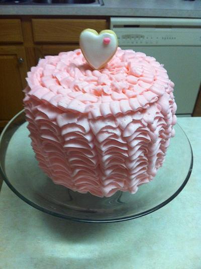 Valentine Ruffle Cake, Red Velvet - Cake by Jen Scott