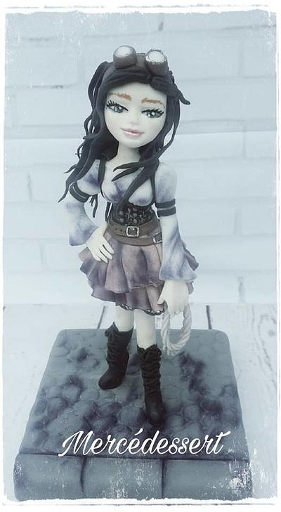 Steampunk figurine Demoiselle Eagle - Cake by Mercedessert