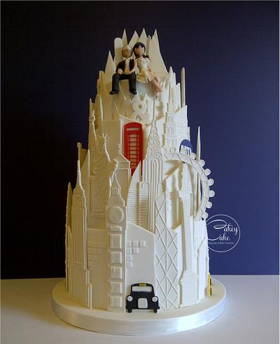 Cityscape Wedding - Cake by CakeyCake