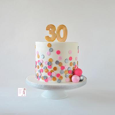 Polka Dot Birthday Cake - Cake by Jenny Kennedy Jenny's Haute Cakes