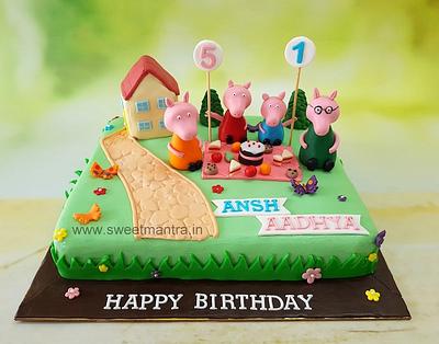 Brother sister birthday cake - Cake by Sweet Mantra Homemade Customized Cakes Pune