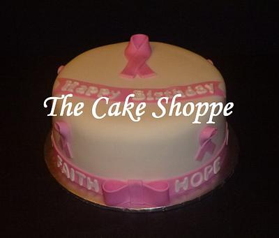 Pink Ribbon Cake - Cake by THE CAKE SHOPPE
