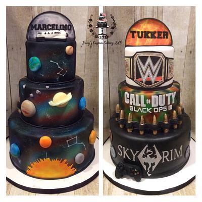 Double Sided Cake - Cake by Tracy's Custom Cakery LLC