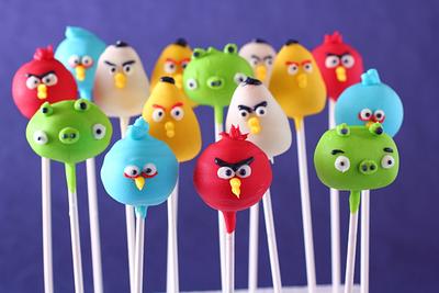 Angry Birds Cake Pops - Cake by LaZinaCakes