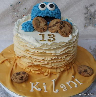 Cookie Monster Ruffles - Cake by Jo Finlayson (Jo Takes the Cake)