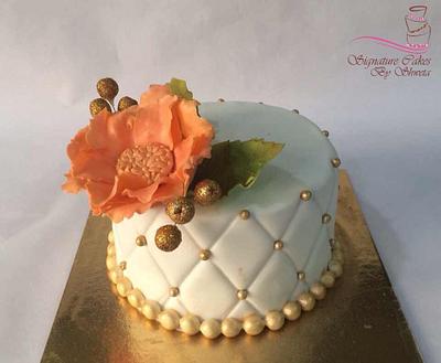 Pretty in peach! - Cake by Signature Cake By Shweta