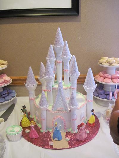 Purple Cinderella Castle - Cake by Laura Willey