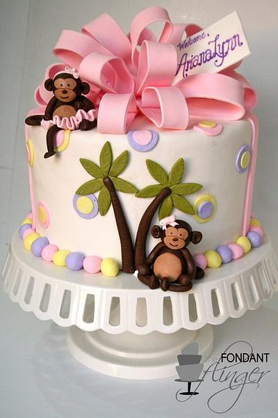 Monkey Baby Shower Cake - Cake by Rachel Skvaril