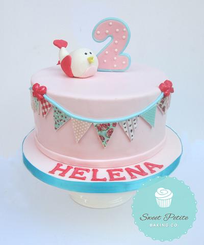Little Birdie Bunting Cake - Cake by Sweet Petite Baking Co.