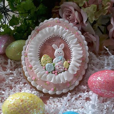 Easter egg with  bunny  - Cake by Teri Pringle Wood
