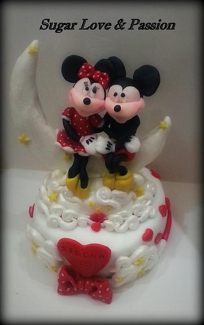 Minnie e Mickey Mouse in Love - Cake by Mary Ciaramella (Sugar Love & Passion)