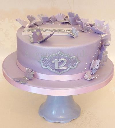 Purple 'Jessica' butterfly cake  - Cake by Sugar-pie