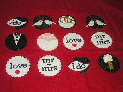 WEDDING CUPCAKE TOPPERS - Cake by greca111699
