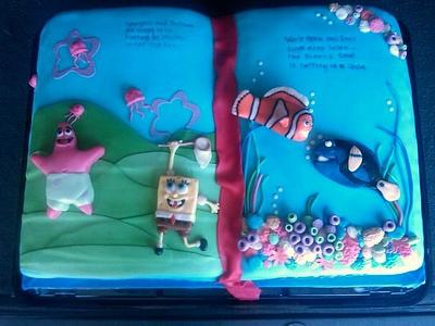Nemo, Sponge Bob Storybook cake - Cake by Stephanie Magdiel