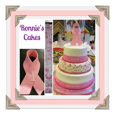 Breast cancer survivor - Cake by Rosalynne Rogers