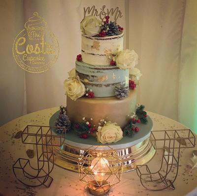 Winter wedding cake - Cake by Costa Cupcake Company