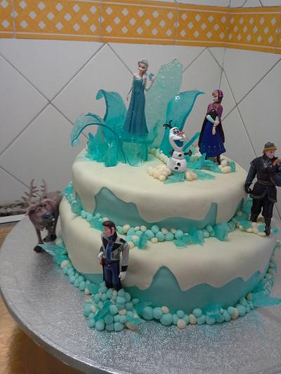 frozen theme birthday cake - Cake by La Dolce Vita Home Cake Design