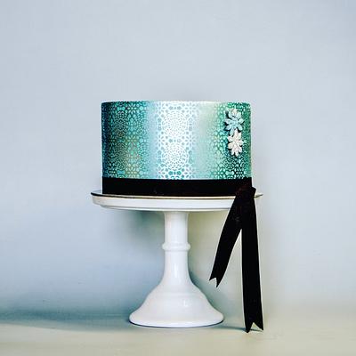 Blue Royal Satin - Cake by Le RoRo Cakes