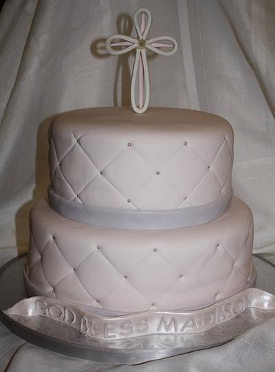 Cross Christening Cake - Cake by The SweetBerry