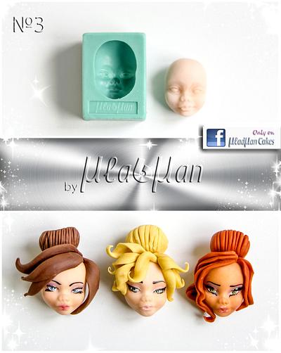 Silicone Mold № 3 - Girl's Face  - Cake by MLADMAN