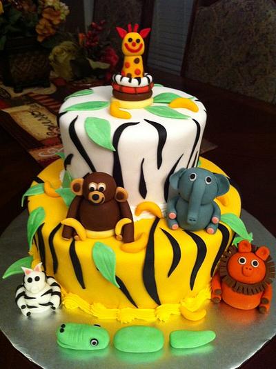 Baby Animal Shower Cake - Cake by Lanett