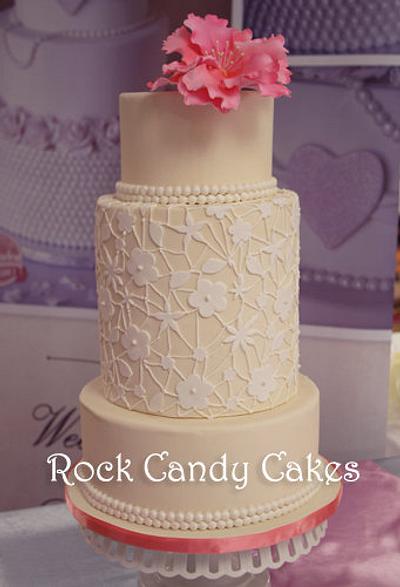 Ivory Lace - Cake by Rock Candy Cakes