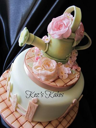 Watering Can Planter. - Cake by Kerry Rowe
