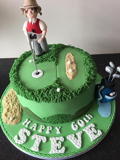 60th golf cake  - Cake by Donnajanecakes 