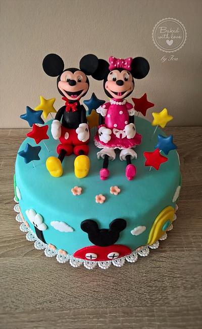 Mickey and Minnie Cake - Cake by daphnia