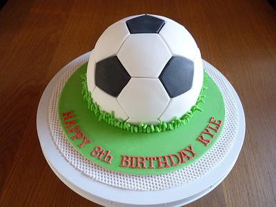 Football Birthday Cake. - Cake by Sharon Todd
