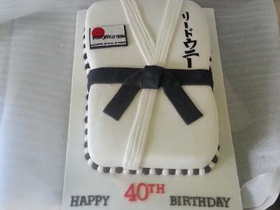 karate 40th birthday cake  - Cake by nikki scott