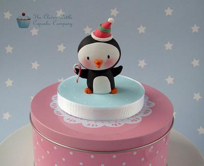 Christmas Penguin Cake Topper - Cake by Amanda’s Little Cake Boutique