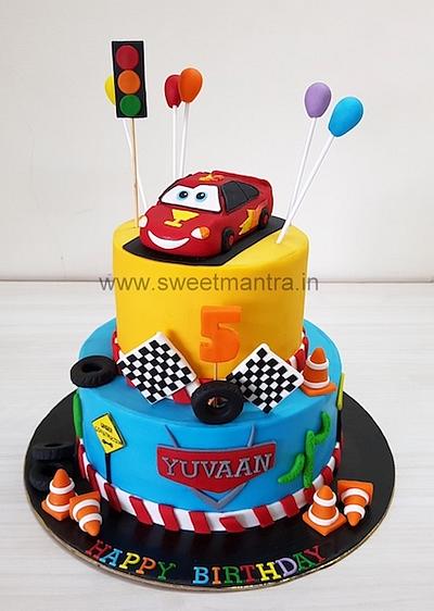 Cars tier cake - Cake by Sweet Mantra Homemade Customized Cakes Pune