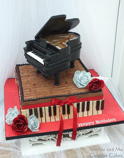 Grand Piano Cake - Cake by Mother and Me Creative Cakes