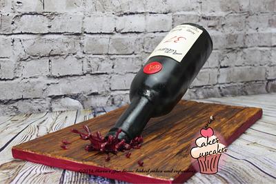 Oops! There goes the wine!! - Cake by Maria's