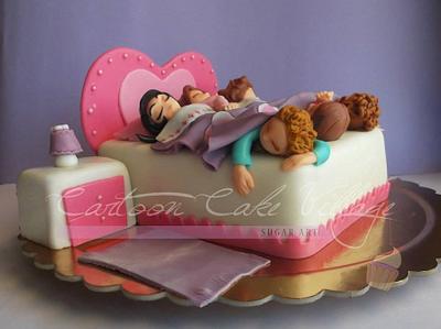 pajama party - Cake by Eliana Cardone - Cartoon Cake Village