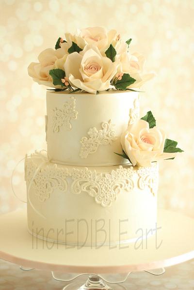 Sweet Romance- Wedding Cake - Cake by Rumana Jaseel
