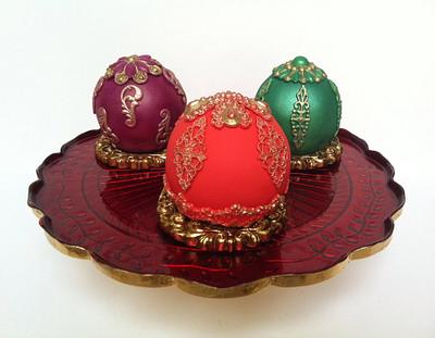 Holiday Bauble Cakes  - Cake by couturecakesbyrose